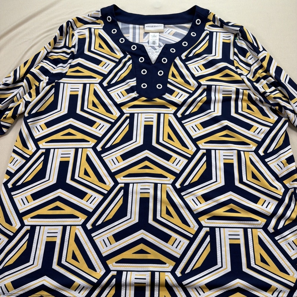 Women's Alfred Dunner Plus Size 2X 3/4 Sleeve Multi Colored Blouse